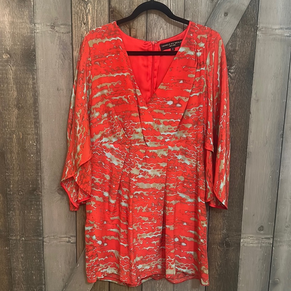 Anthropologie Twinkle by Wenlan 100% Silk Mini Dress